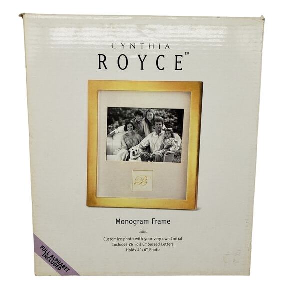 Cynthia Royce Gold Toned Monogram Frame - Picture 2 of 7
